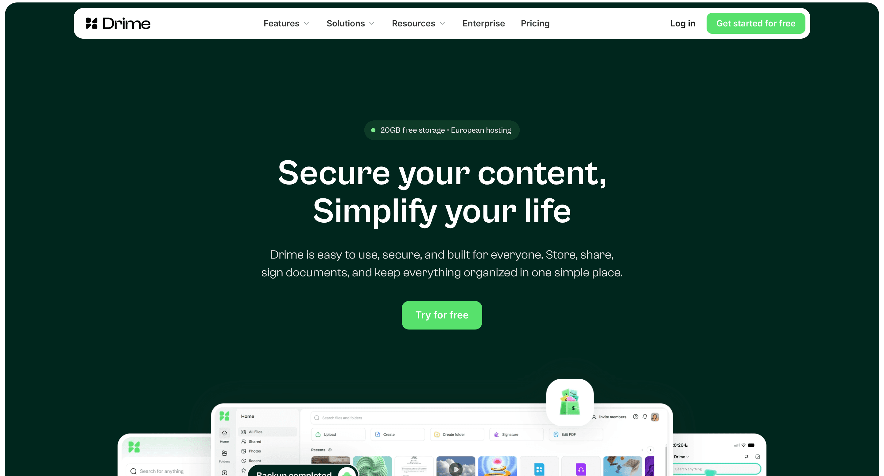 Drime is best for creative teams needing collaboration tools alongside storage.