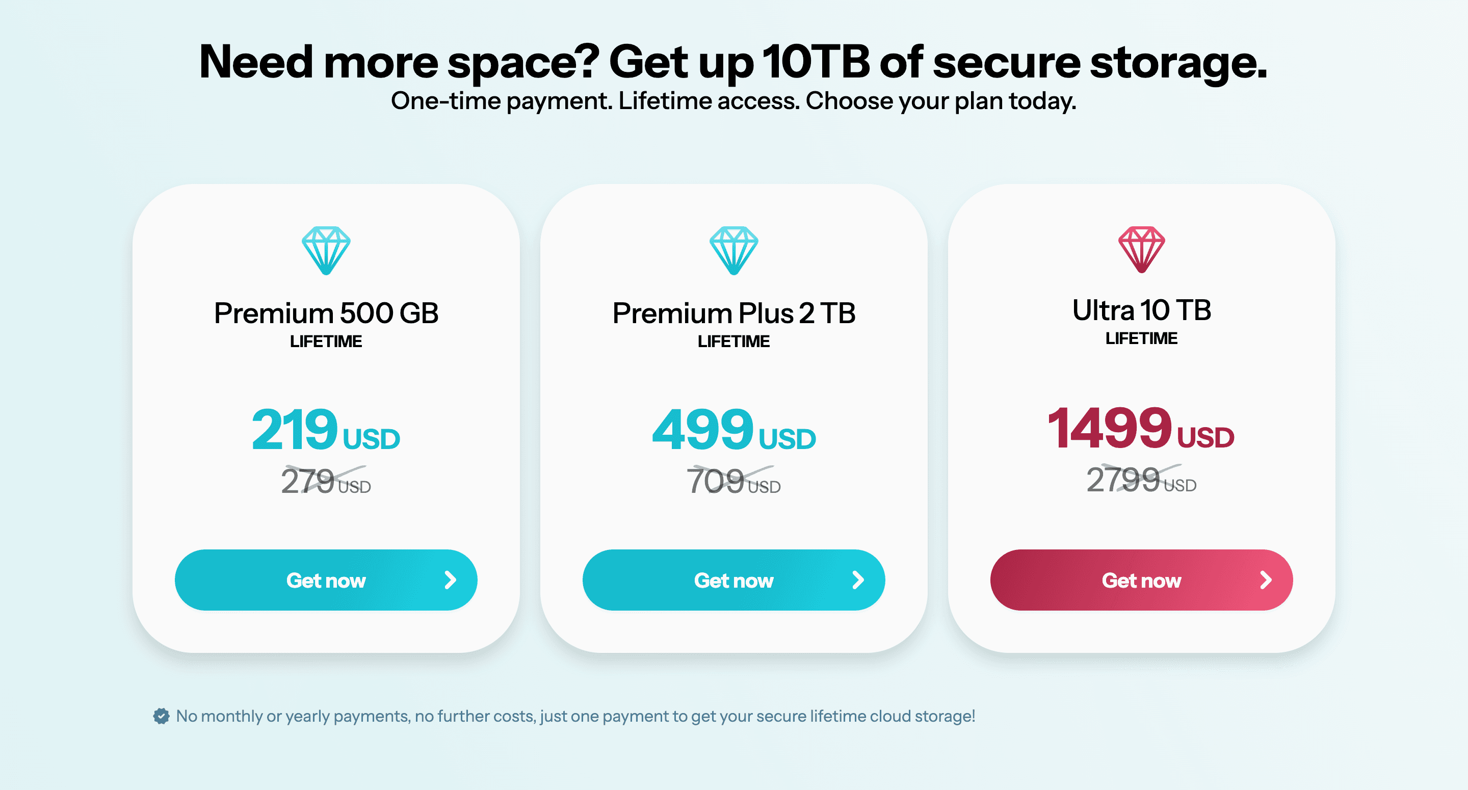 pCloud is best established personal lifetime cloud storage.