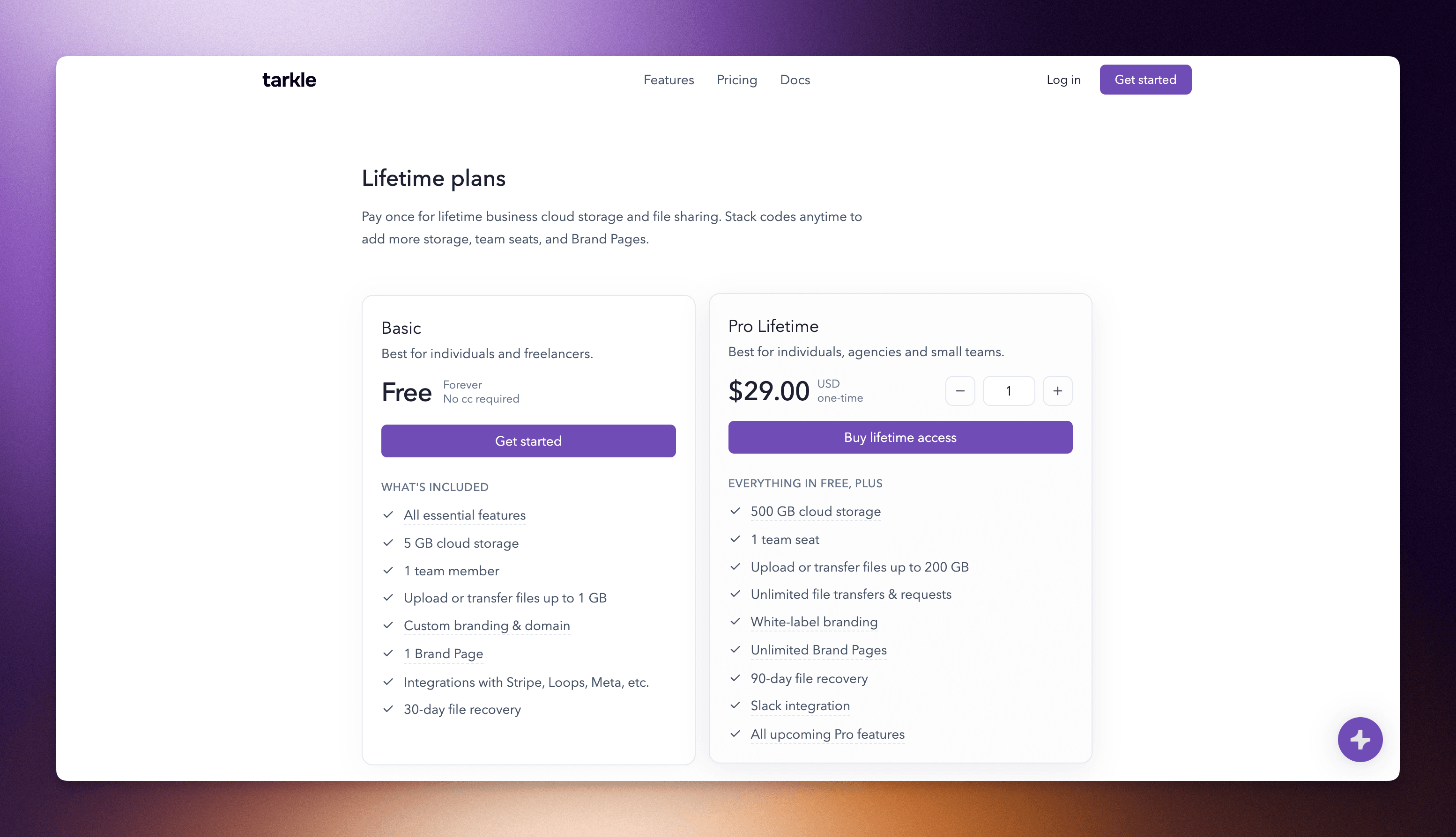 Tarkle lifetime cloud storage deal starts at just $29 for 500 GB lifetime